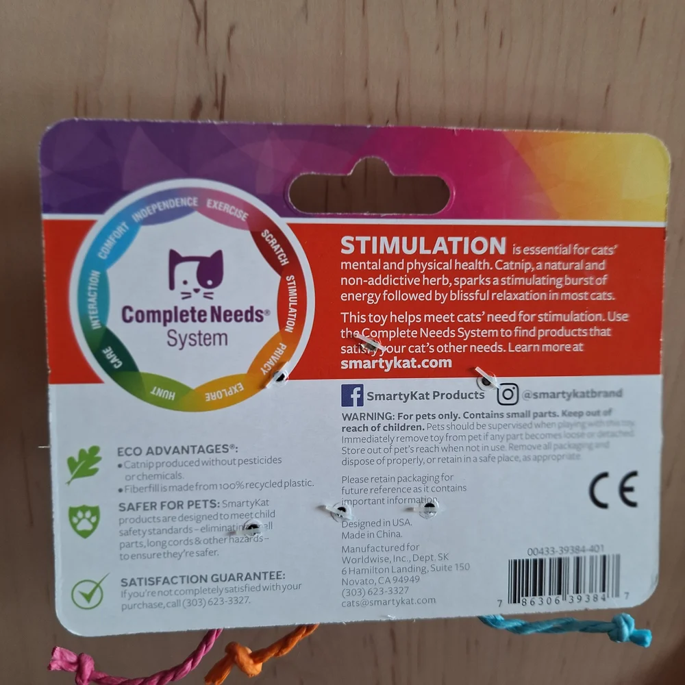 SmartyKat catnip mice Set.